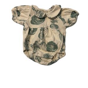Kate Quinn Girls Green Vegetables Bubble Romper